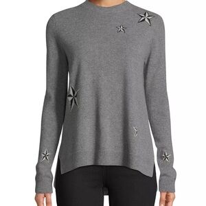 Nicole Miller Cashmere Star-Print Sweater